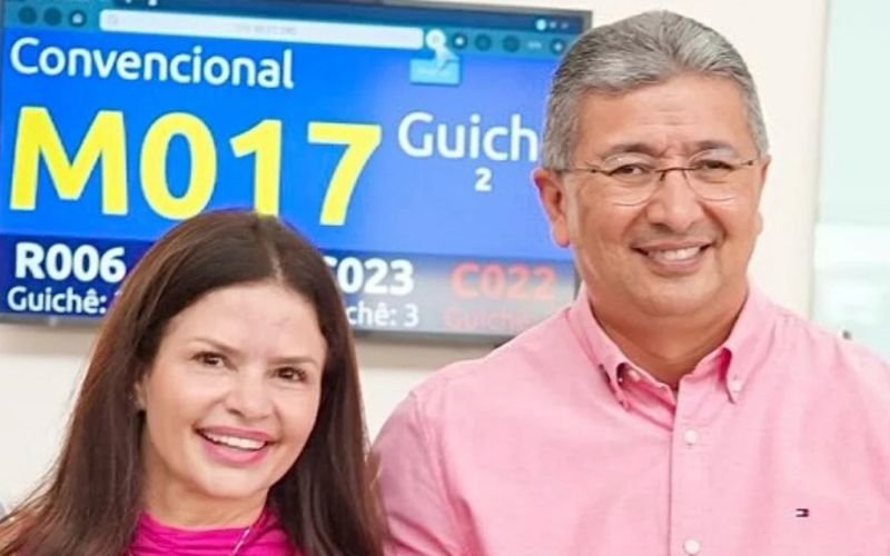 Gerlane Baccarin ao lado do governador Edilson Damião durante agenda institucional - Foto: Divulgação.