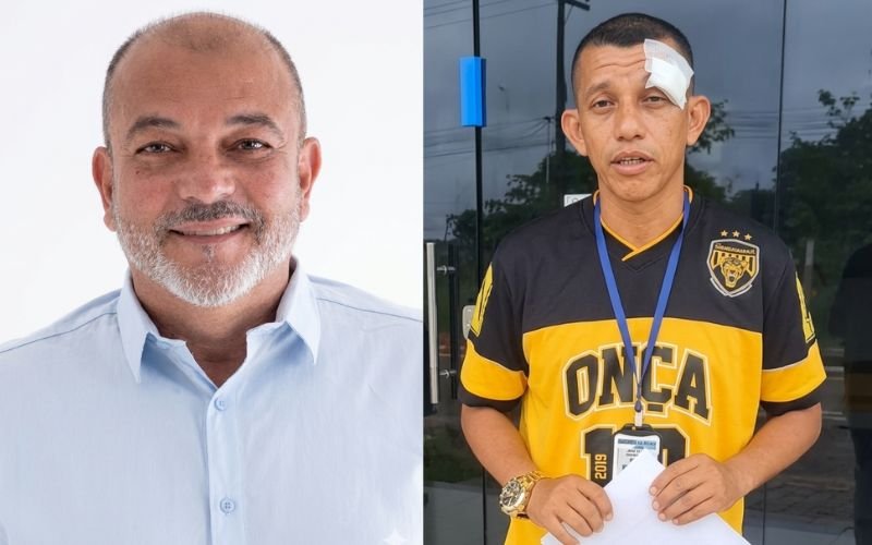 Vereador Júnior Paraíba e o repórter Neto de Caprio - Foto: Montagem/O Fato. Vereador Júnior Paraíba e o repórter Neto de Caprio - Foto: Montagem/O Fato.